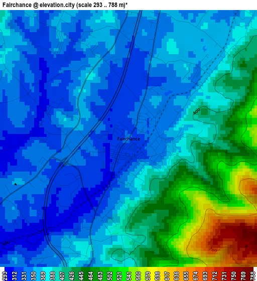 Fairchance elevation map