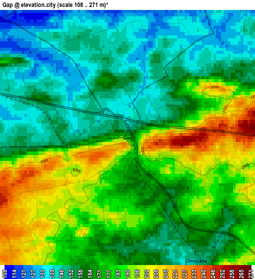 Gap elevation map