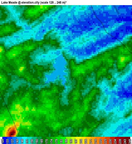 Lake Meade elevation map