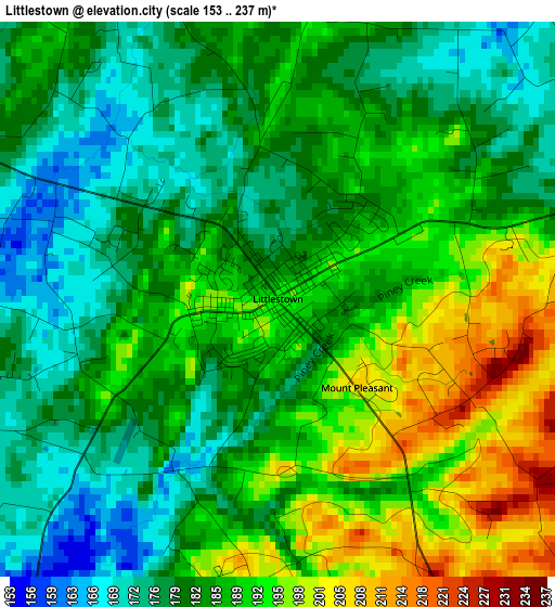 Littlestown elevation map