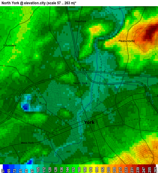 North York elevation map