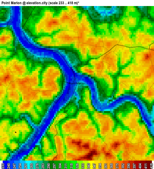 Point Marion elevation map