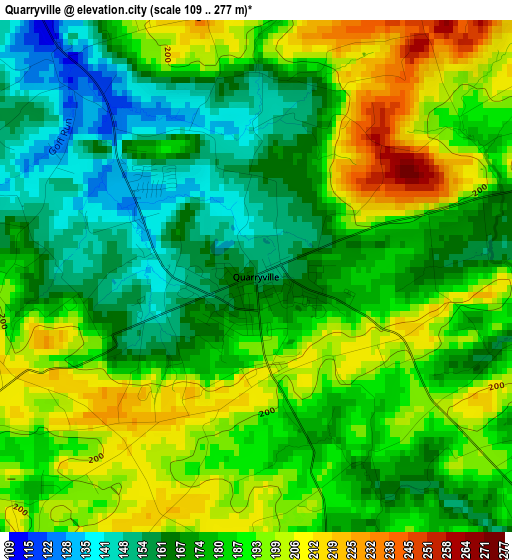 Quarryville elevation map