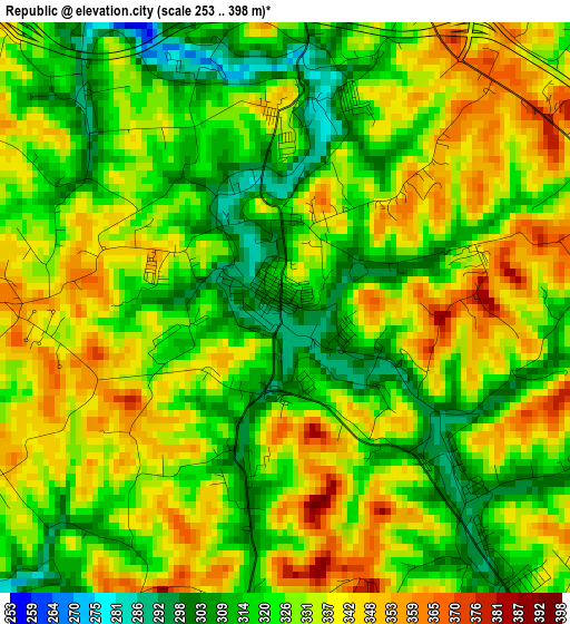 Republic elevation map