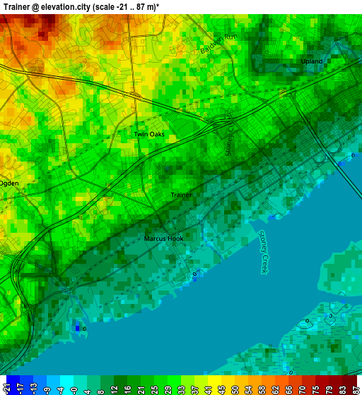 Trainer elevation map