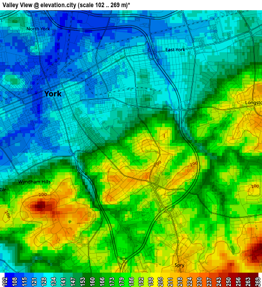 Valley View elevation map