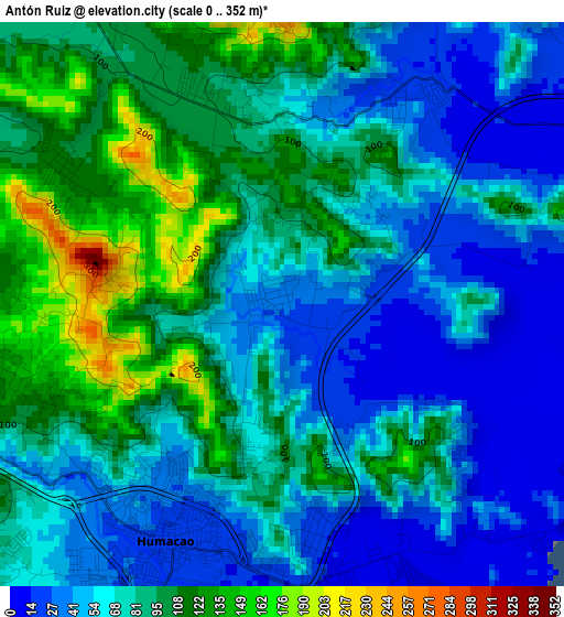 Antón Ruiz elevation map