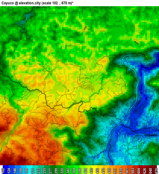 Cayuco elevation map