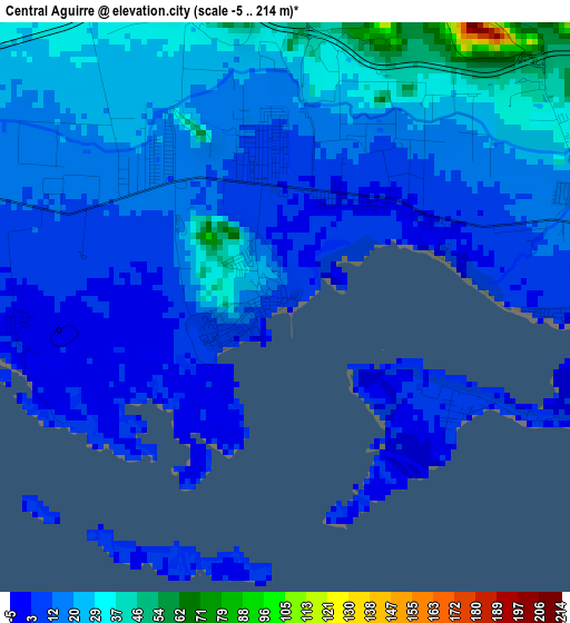 Central Aguirre elevation map