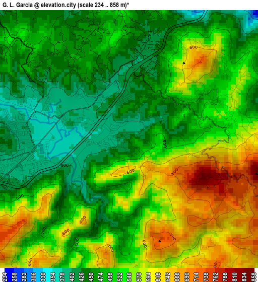 G. L. Garcia elevation map