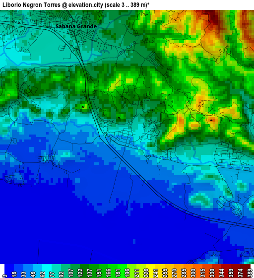 Liborio Negron Torres elevation map