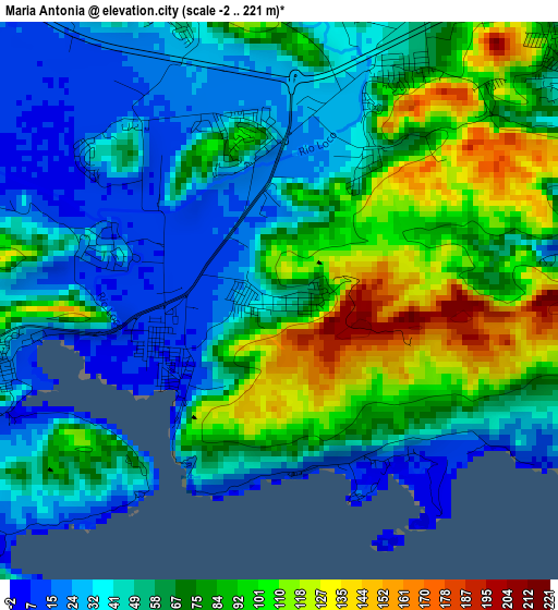 Maria Antonia elevation map