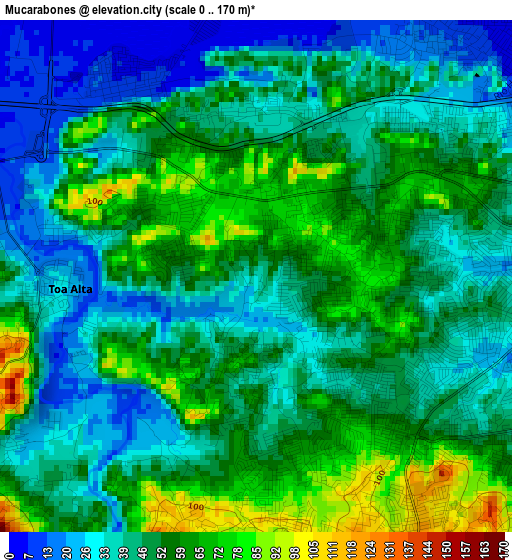 Mucarabones elevation map