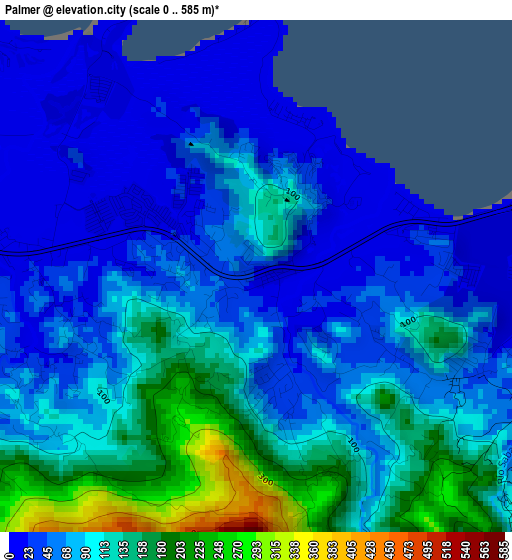 Palmer elevation map