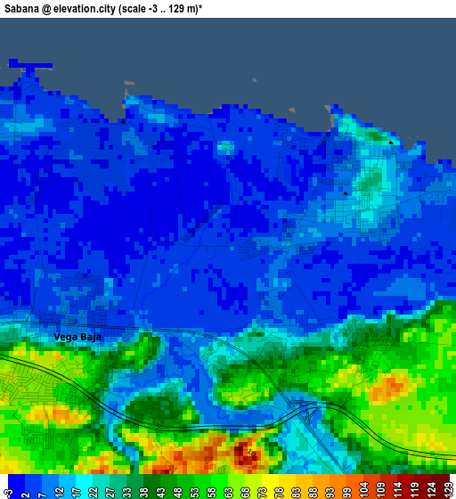 Sabana elevation map