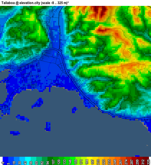 Tallaboa elevation map
