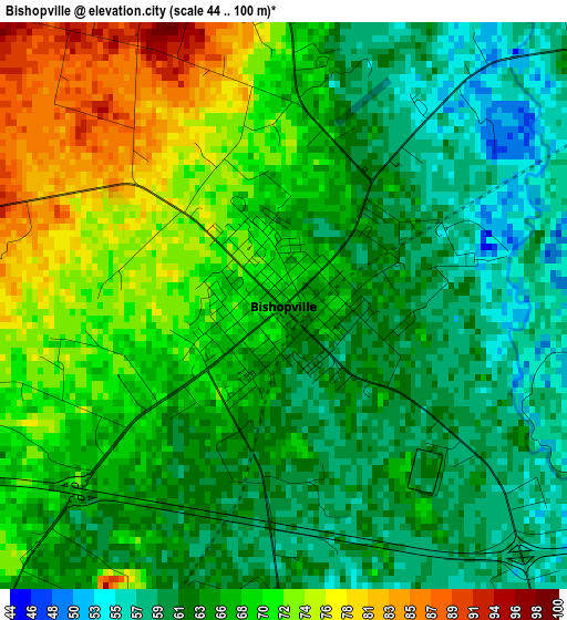 Bishopville elevation map