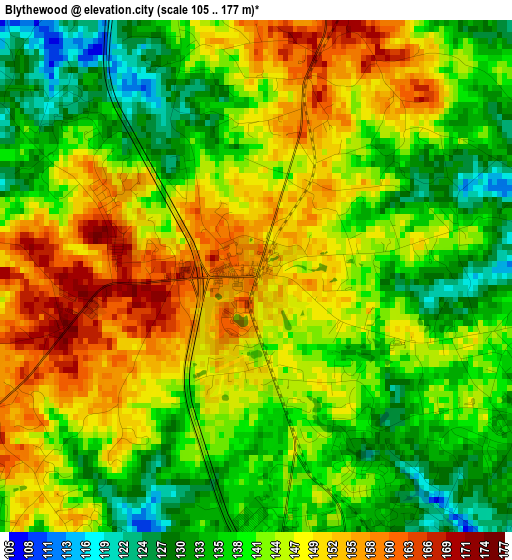 Blythewood elevation map