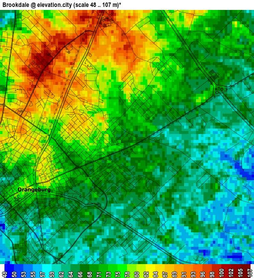 Brookdale elevation map