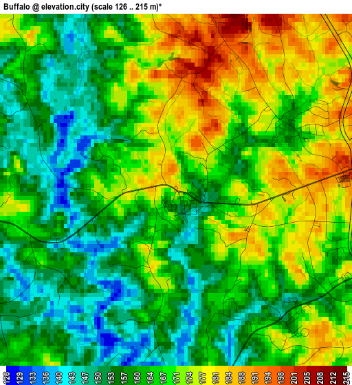 Buffalo elevation map