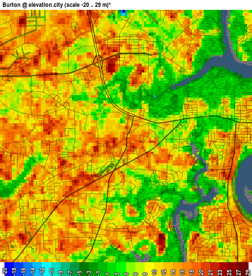 Burton elevation map