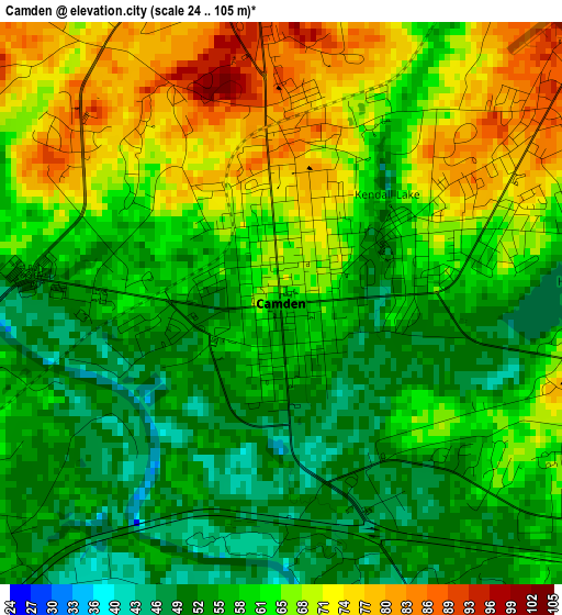 Camden elevation map