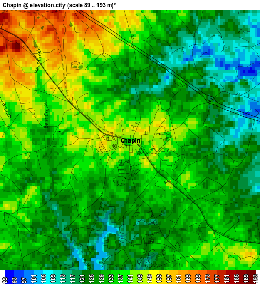 Chapin elevation map