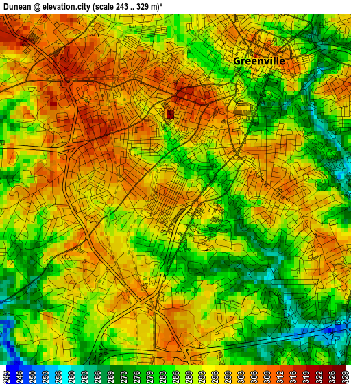 Dunean elevation map