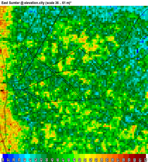 East Sumter elevation map