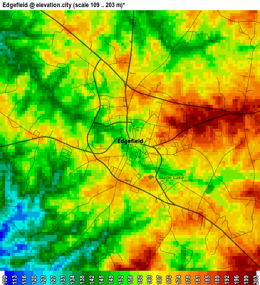 Edgefield elevation map