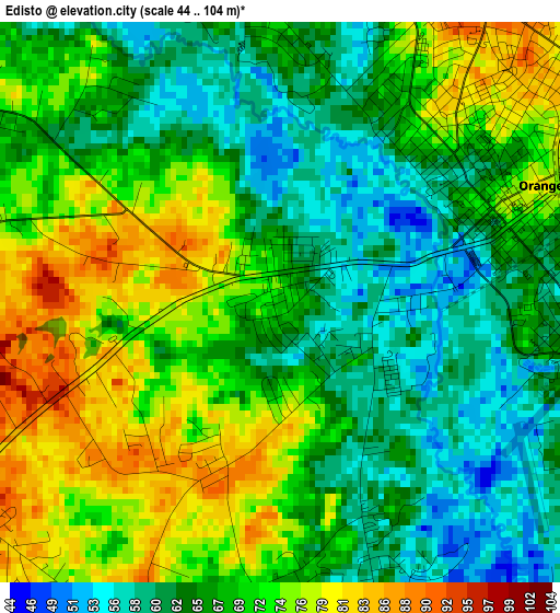 Edisto elevation map