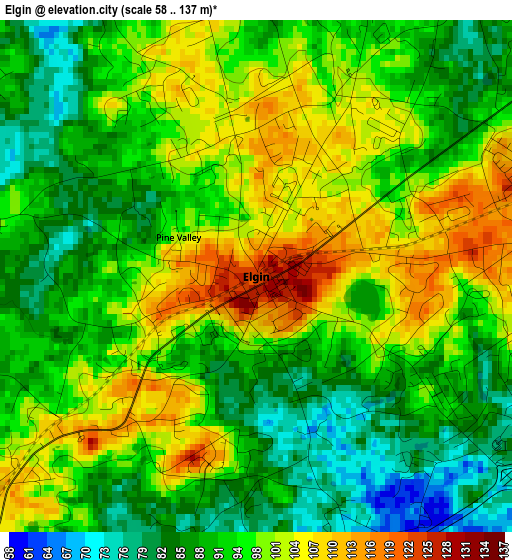 Elgin elevation map