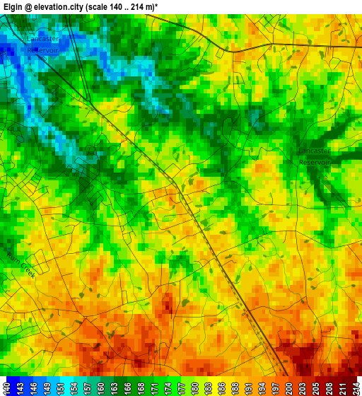 Elgin elevation map