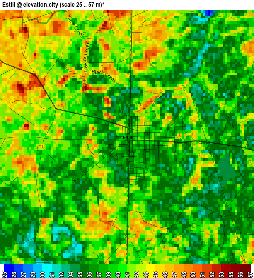 Estill elevation map