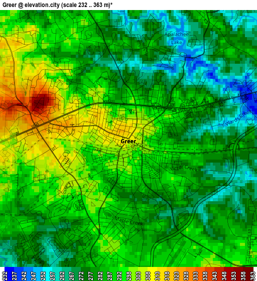 Greer elevation map