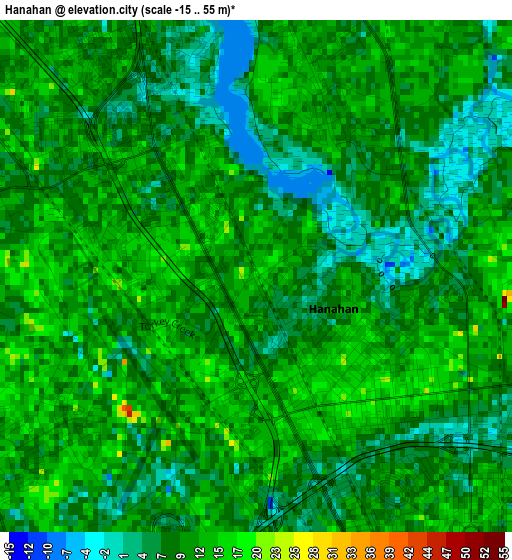 Hanahan elevation map