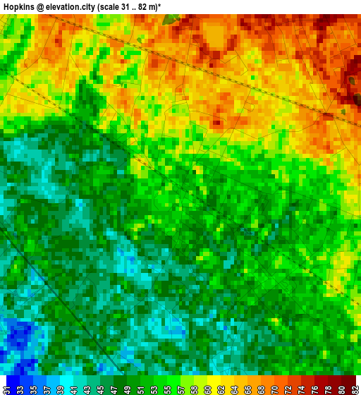 Hopkins elevation map