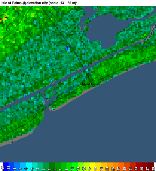 Isle of Palms elevation map