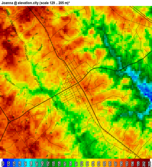 Joanna elevation map