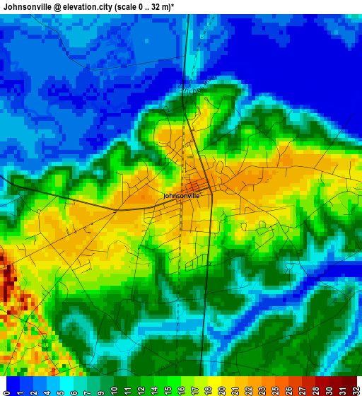 Johnsonville elevation map