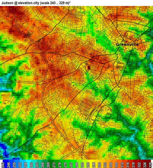 Judson elevation map