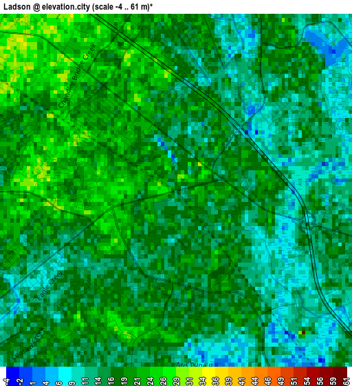 Ladson elevation map