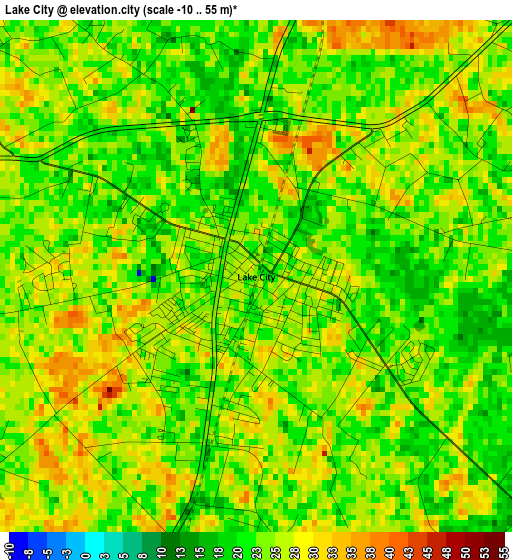 Lake City elevation map