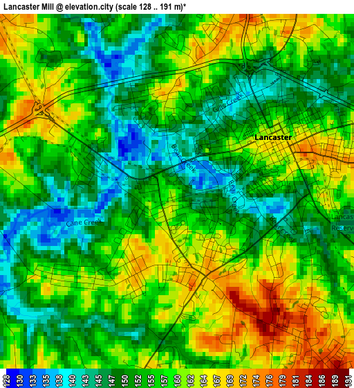 Lancaster Mill elevation map