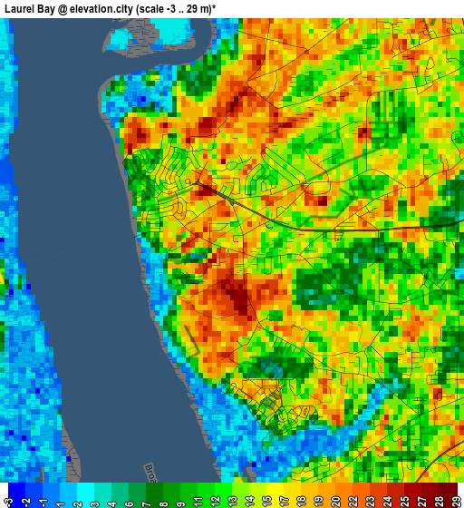 Laurel Bay elevation map