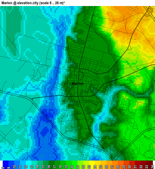 Marion elevation map