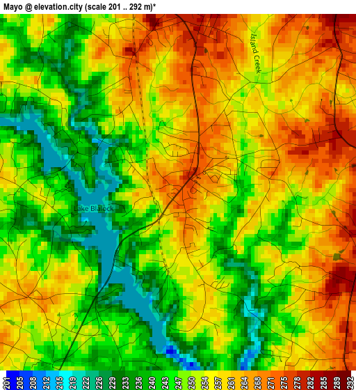 Mayo elevation map