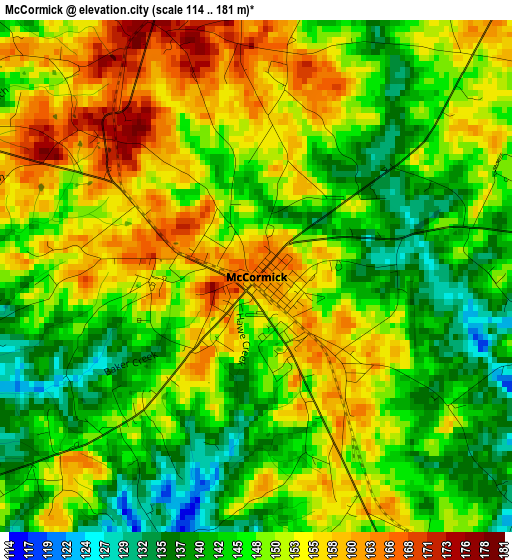 McCormick elevation map