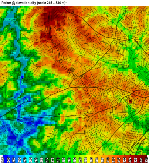 Parker elevation map