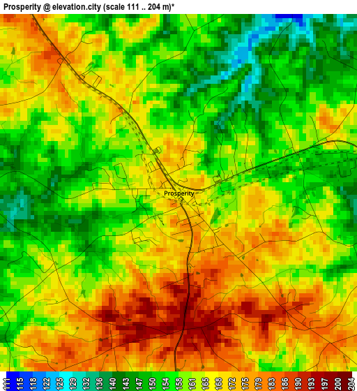 Prosperity elevation map